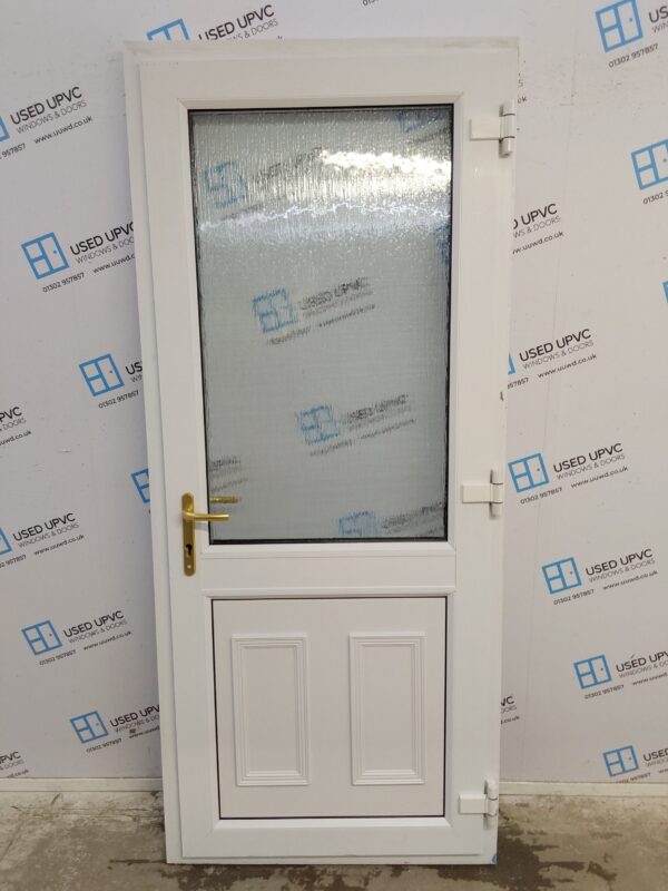Used White Upvc Back Door 910mm x 2120mm 0669 - Image 2