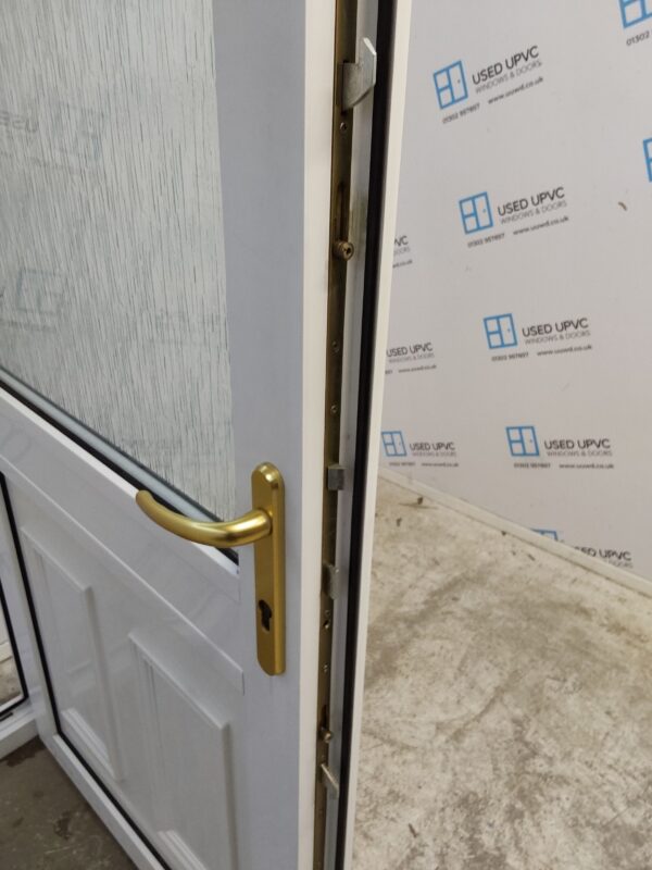 Used White Upvc Back Door 910mm x 2120mm 0669 - Image 6