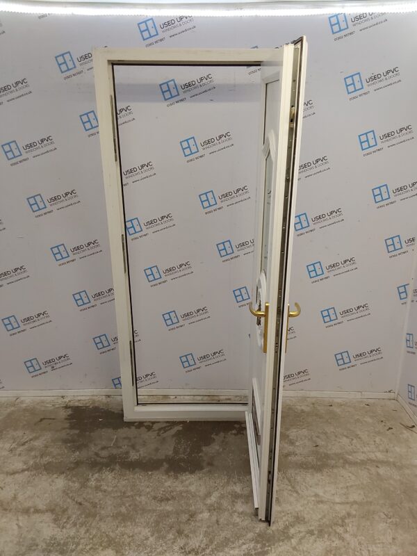 Used White Upvc Front Door 880mm x 2100mm (reduce to 850mm) 0367 - Image 3