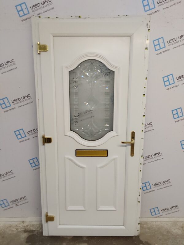 Used Rosewood Upvc Front Door 970mm x 2055mm (reduce to 950mm) 0264 - Image 2