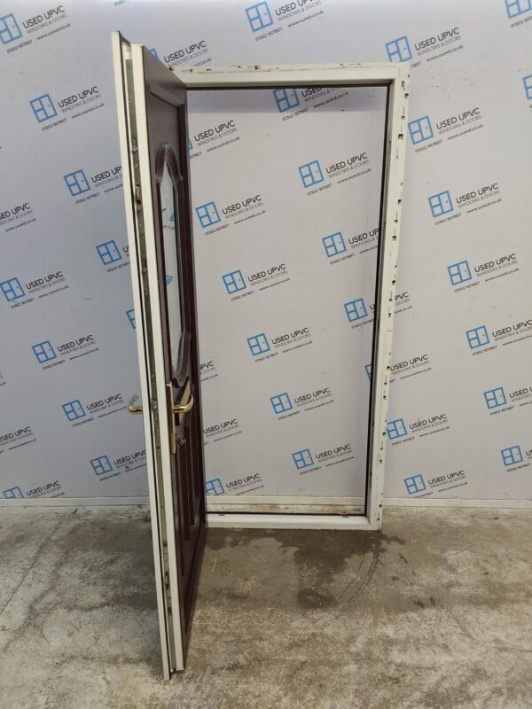 Used Rosewood Upvc Front Door 970mm x 2055mm (reduce to 950mm) 0264 - Image 3