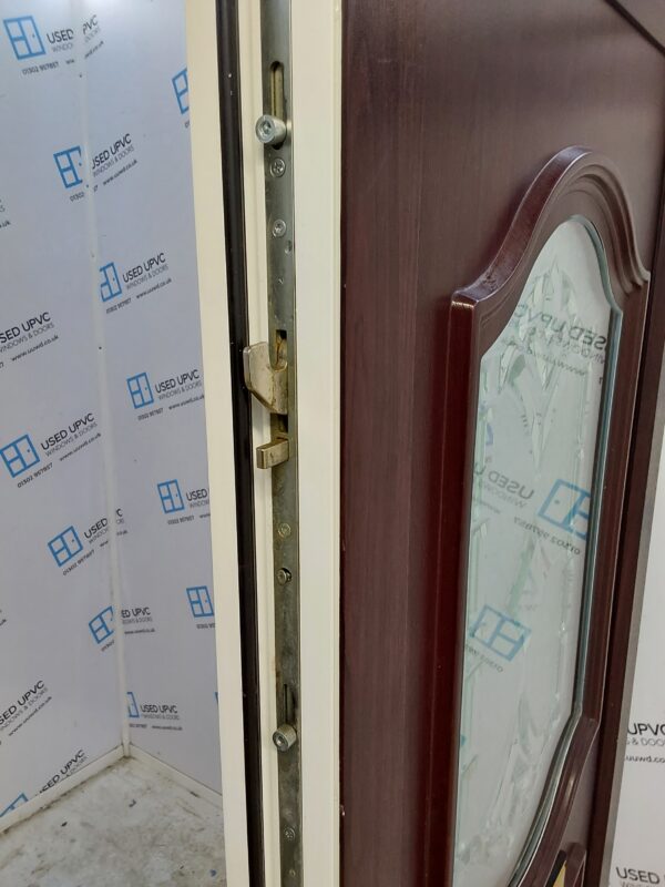 Used Rosewood Upvc Front Door 970mm x 2055mm (reduce to 950mm) 0264 - Image 8