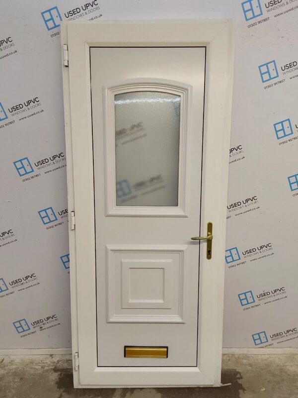Used White Upvc Front Door 900mm x 2100mm 0173 - Image 2