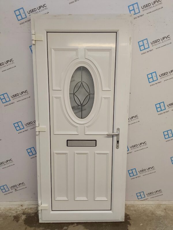 Used White Upvc Front Door 925mm x 2105mm 0042 - Image 2