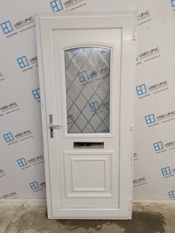 Used White Upvc Front Door 900mm x 2055mm 0403 - Image 2
