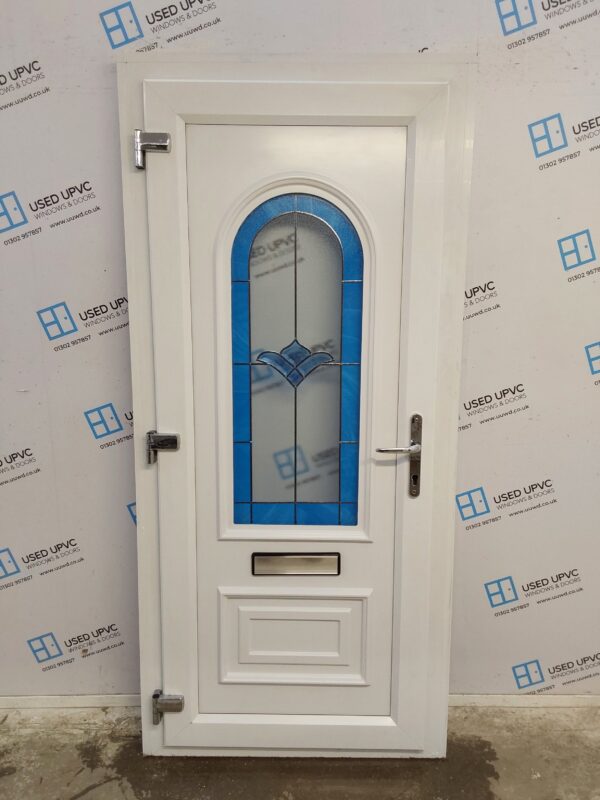 Used White Upvc Front Door 940mm x 2035mm (reduce to 890mm x 2010mm) 0008 - Image 2