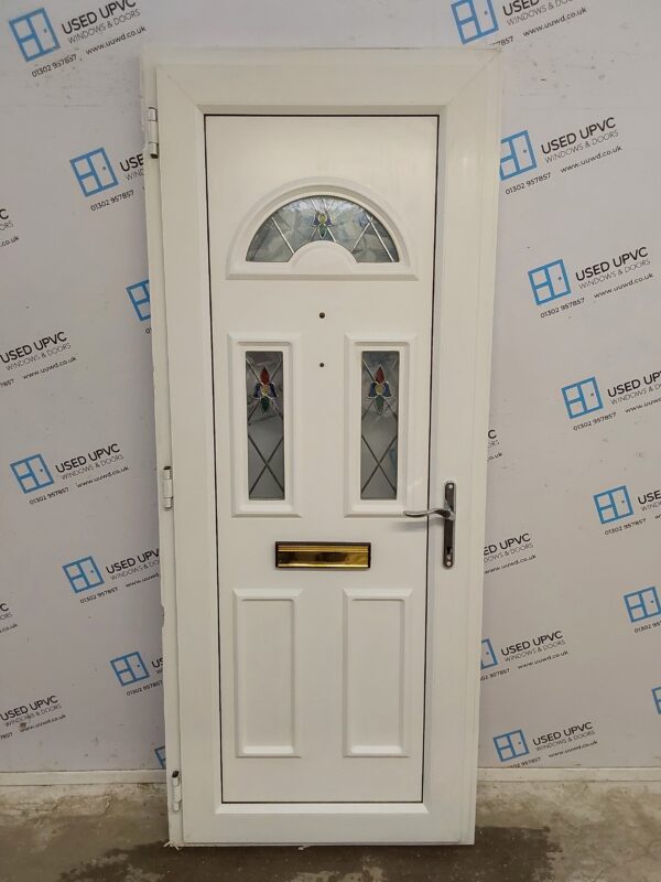 Used White Upvc Front Door 855mm x 2080mm C7D039 - Image 2