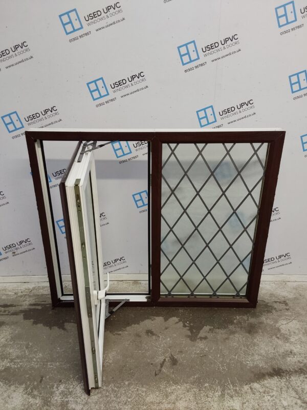 Used Rosewood Upvc Window 1185mm x 1025mm LW0119 - Image 2
