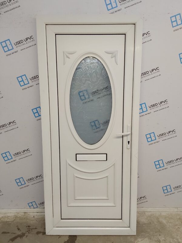 Used White Upvc Front Door 905mm x 2055mm 0584