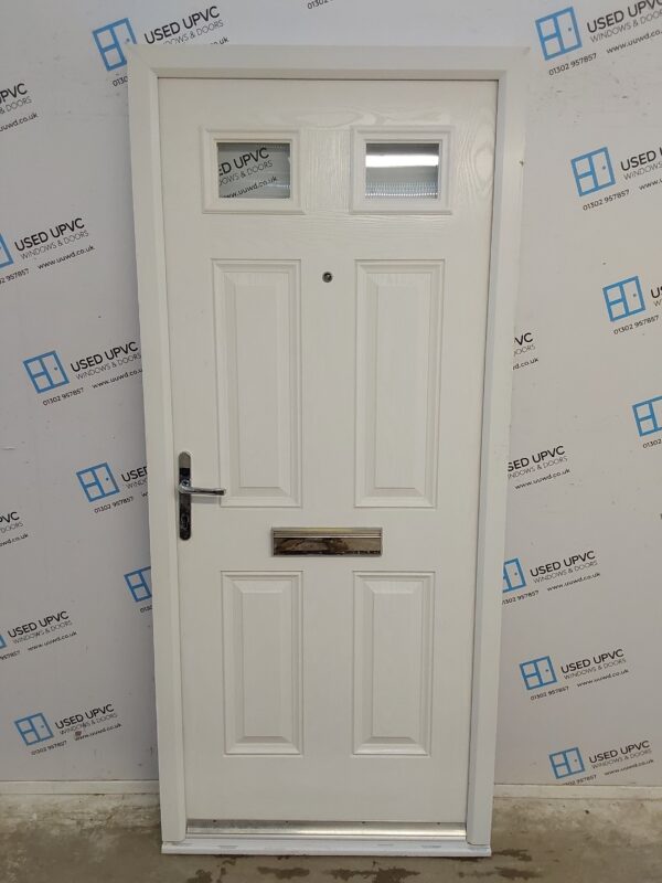 Used White Composite Front Door 925mm x 2100mm 0573