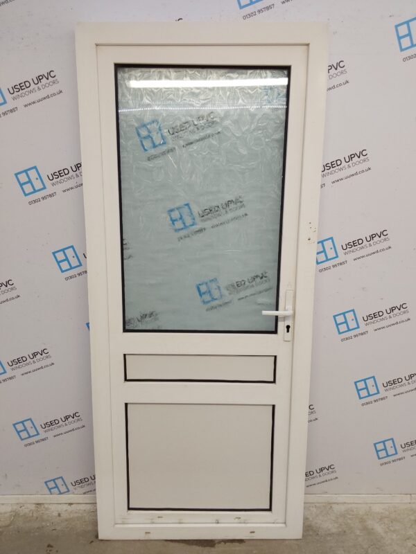 Used White Upvc Back Door 870mm x 2035mm 0607