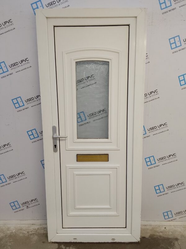 Used White Upvc Front Door 895mm x 2090mm 0094