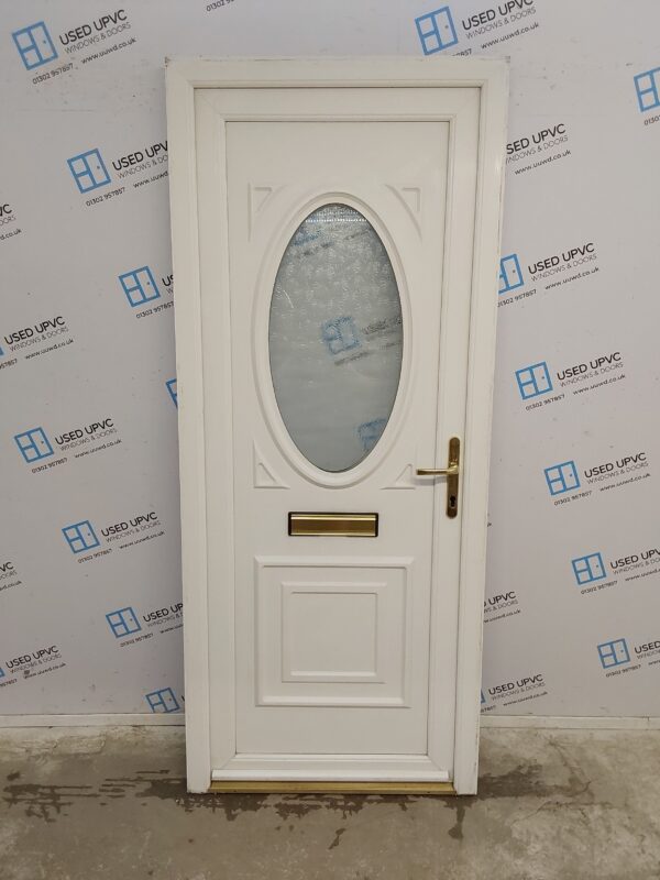 Used White Upvc Front Door 880mm x 2085mm 0755