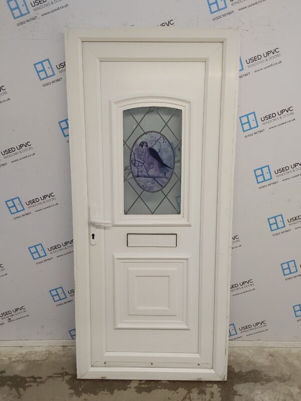 Used White Upvc Front Door 910mm x 2015mm (Reduce To  880mm) 0544