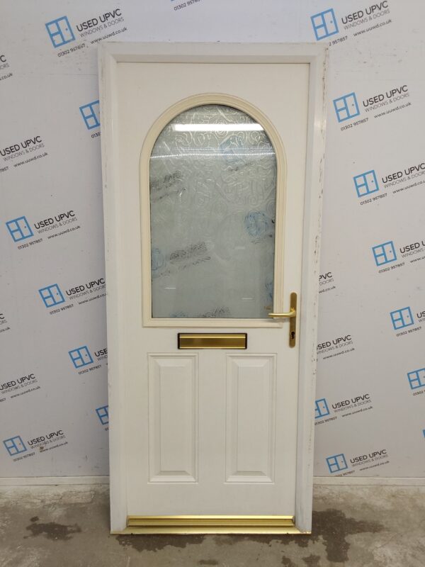 Used White Composite Front Door 900mm x 2080mm 0239