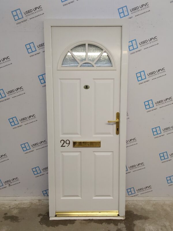 Used White Upvc Front Door 830mm x 2065mm 0189