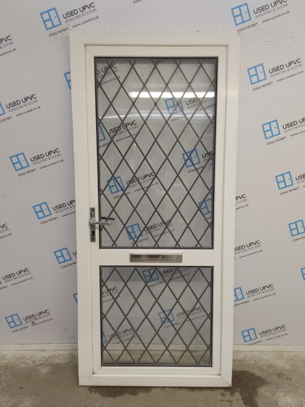Used White Upvc Front Door 930mm x 2055mm 0064