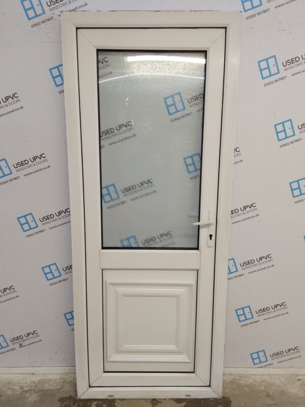 Used White Upvc Back Door 845mm x 2080mm 0732