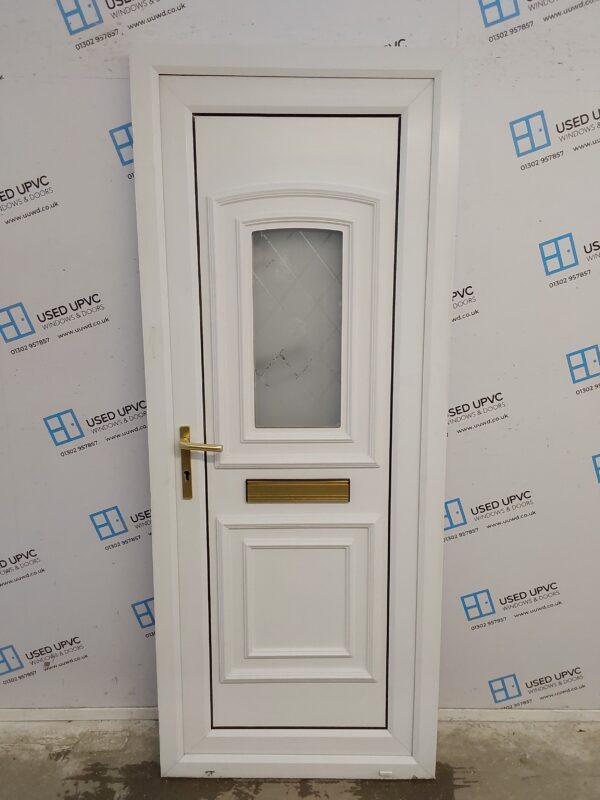 Used White Upvc Front Door 820mm x 2030mm 0607