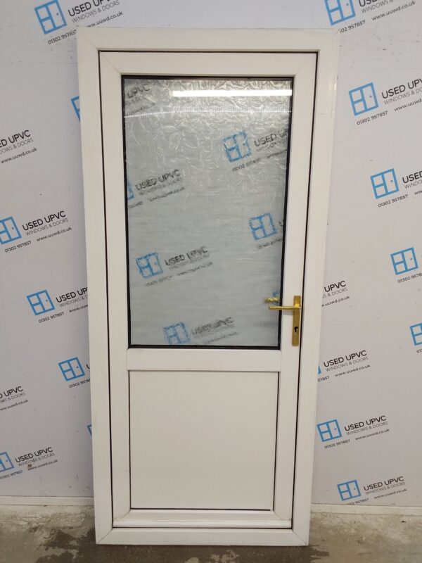 Used White Upvc Back Door 920mm x 2055mm 0430