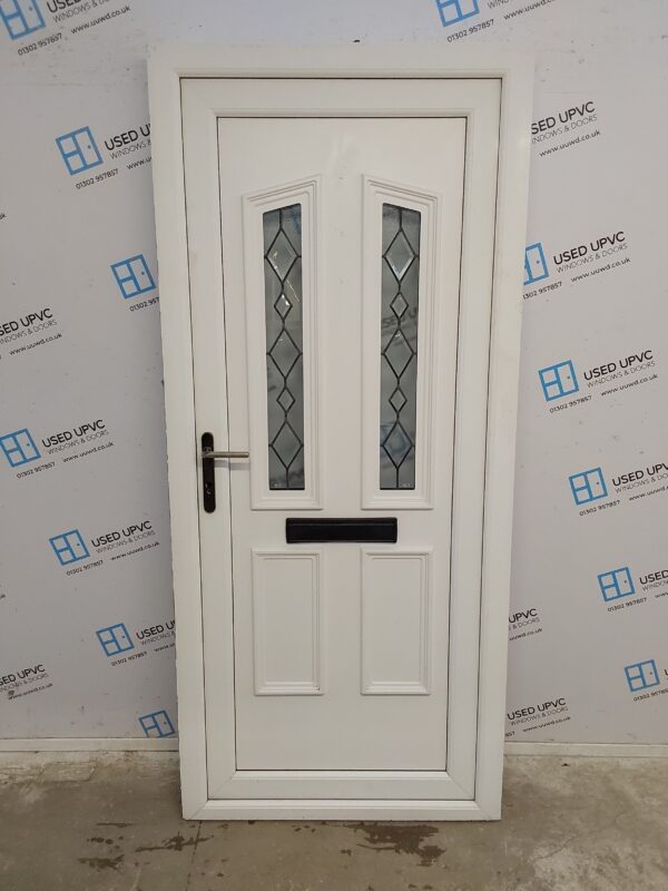Used White Upvc Front Door 910mm x 2040mm 0554