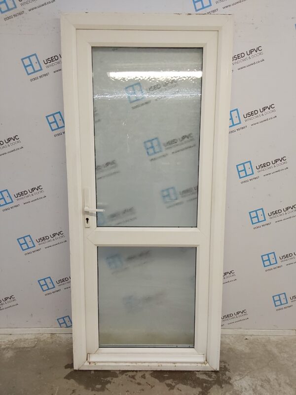 Used White Upvc Back Door 910mm x 2065mm 0458