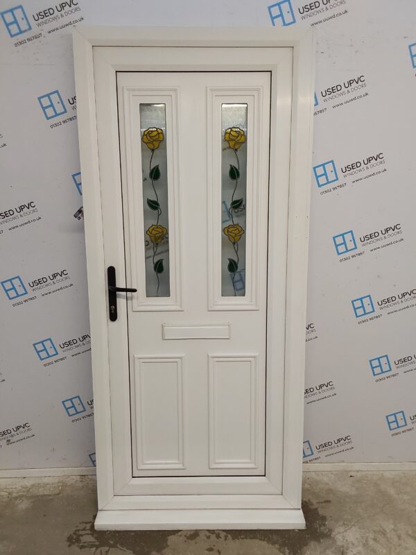 Used White Upvc Front Door 940mm x 2090mm (Reduce To 925mm) 0189