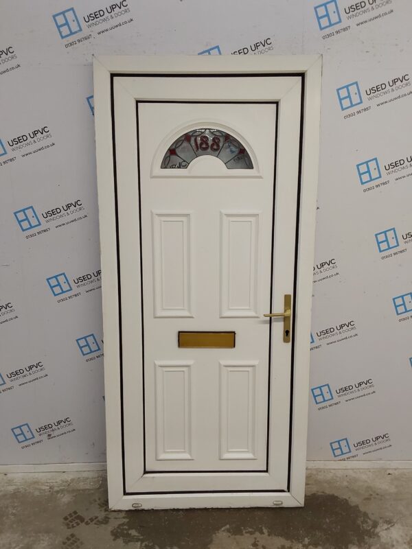 Used White Upvc Front Door 915mm x 1990mm 0122
