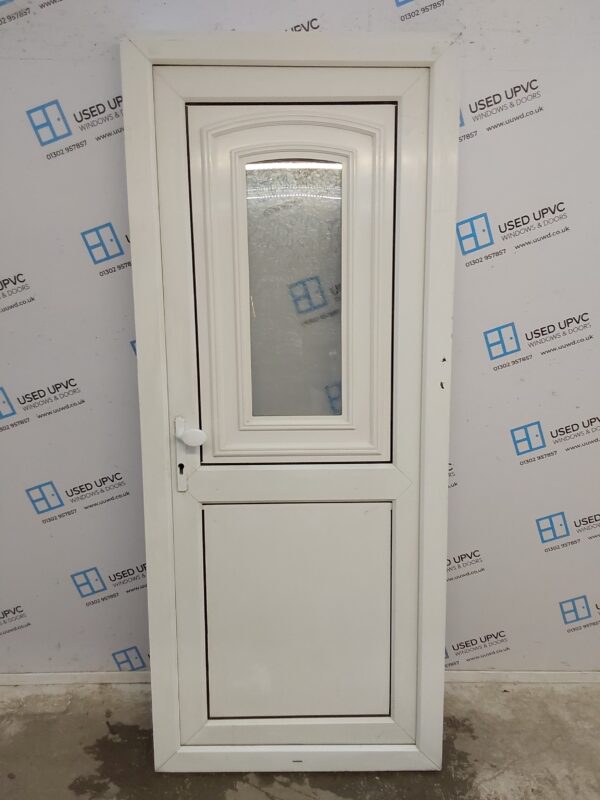 Used White Upvc Back Door 845mm x 2030mm 0054