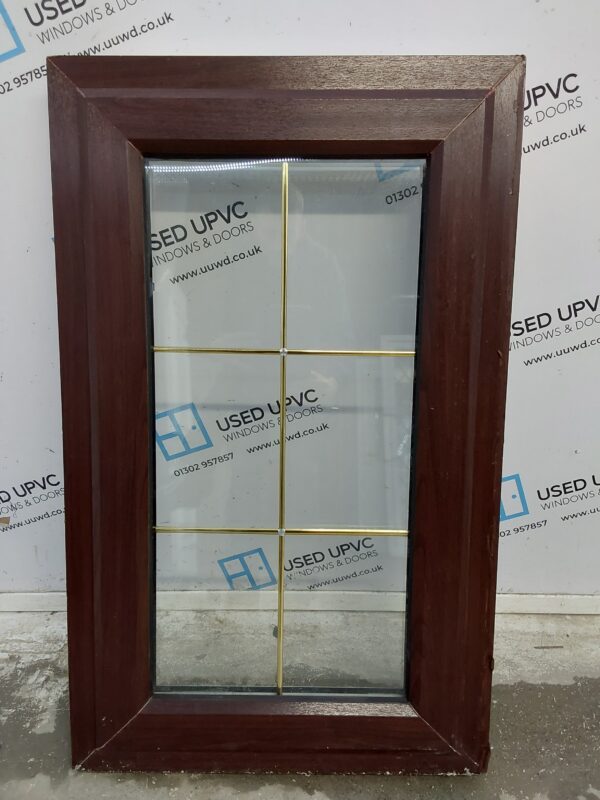 Used Rosewood Upvc Window 620mm x 1010mm W0122