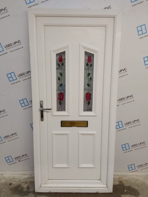 Used White Upvc Front Door 915mm x 2015mm 0759
