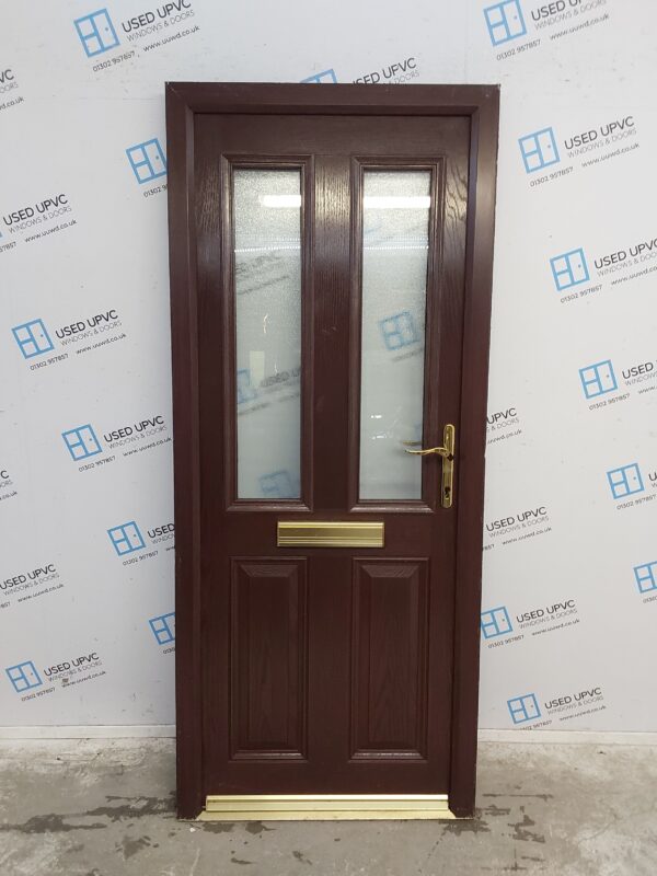 Used Brown Composite Front Door 850mm x 2000mm 0377