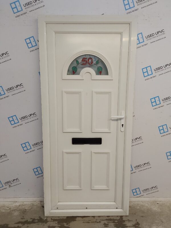 Used White Upvc Front Door 910mm x 2035mm 0339