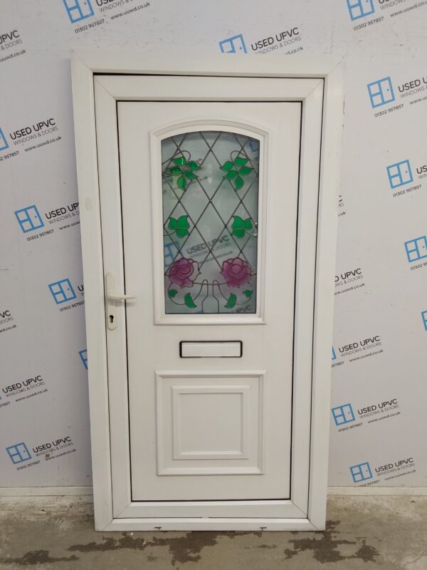 Used White Upvc Front Door 1010mm x 1955mm 0188