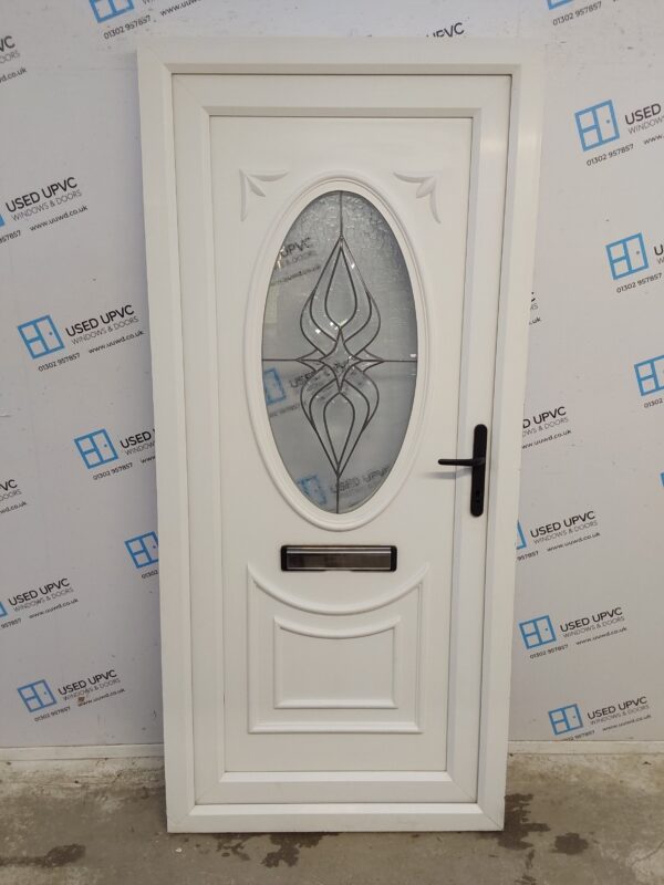 Used White Upvc Front Door 925mm x 2020mm 0120
