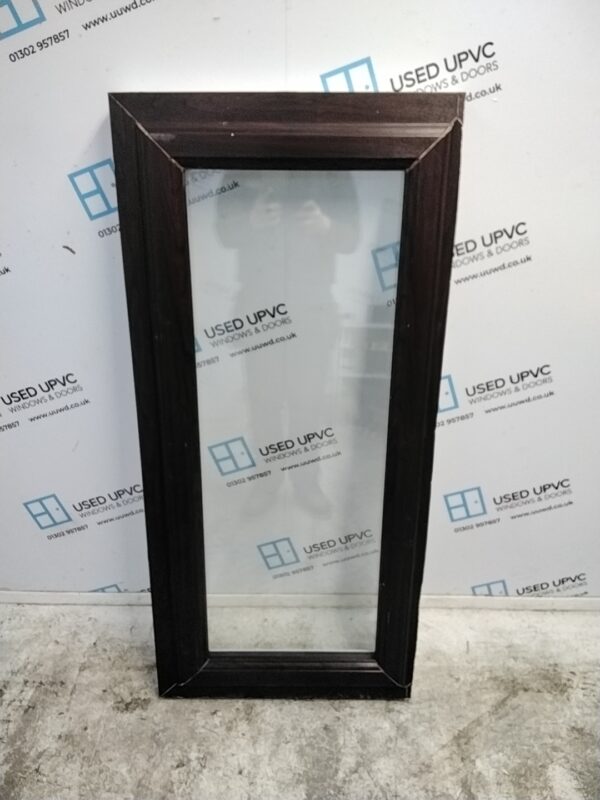 Used Rosewood Upvc Window 600mm x 1305mm C3008