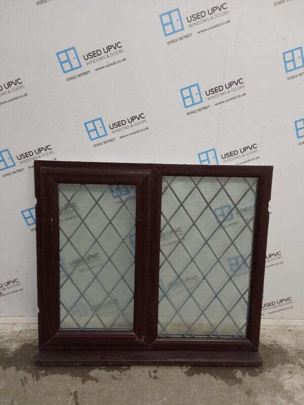 Used Rosewood Upvc Window 1200mm x 1045mm LW0076