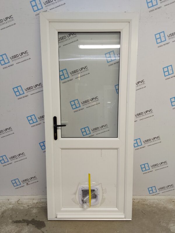 Brand New White Upvc Back Door 880mm x 2050mm ND25
