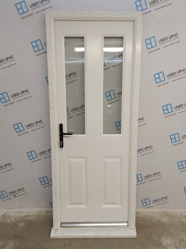 Brand New White Composite Back Door 840mm x 2090mm C1ND11