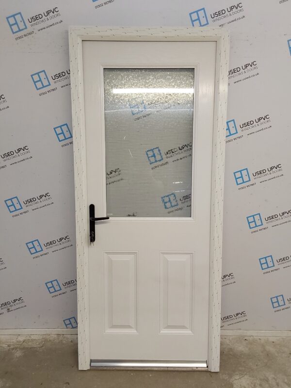 Brand New White Composite Back Door 910mm x 2100mm C1ND23