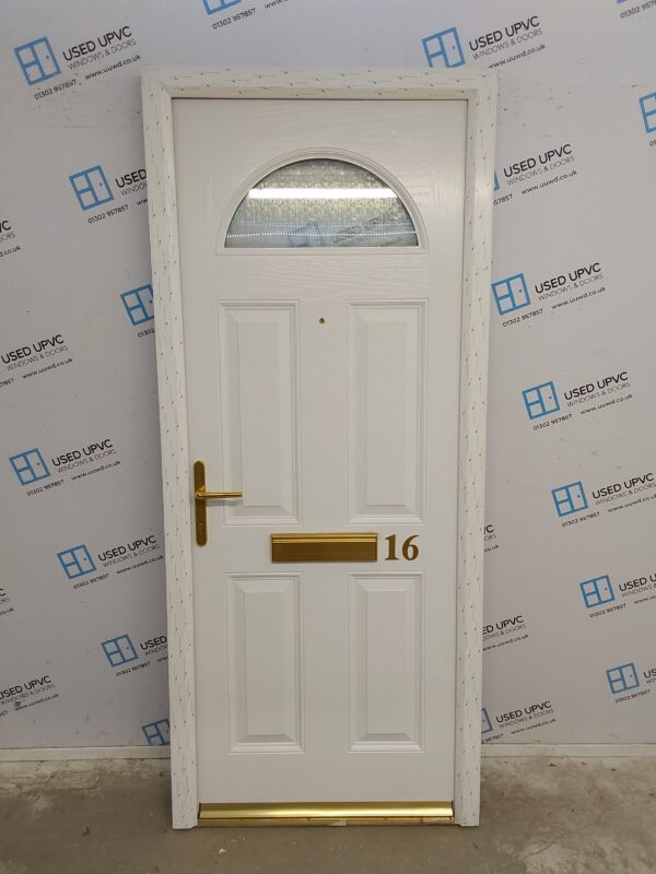 Brand New White Composite Front Door 900mm x 2100mm C1ND64