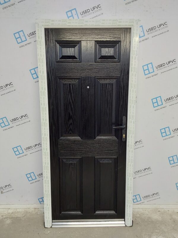 Brand New Black Composite Back Door 875mm x 1940mm C1ND77