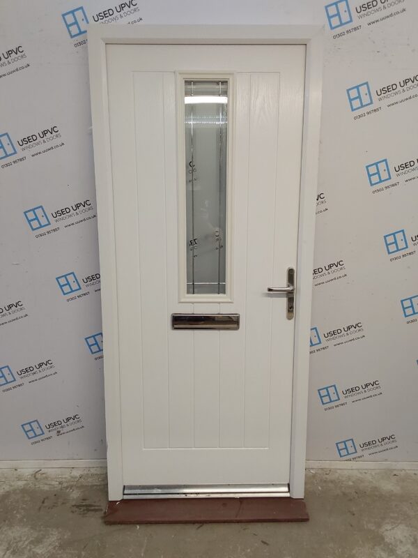 Used White Composite Front Door 925mm x 2100mm 0636