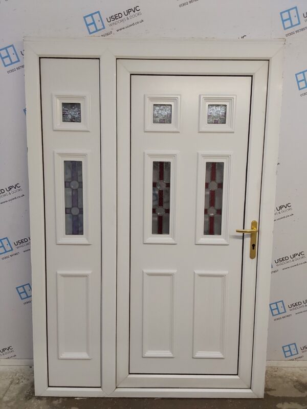 Used White Upvc Back Door And Side Panel 1365mm x 2035mm (reduce to 2010mm) DS003