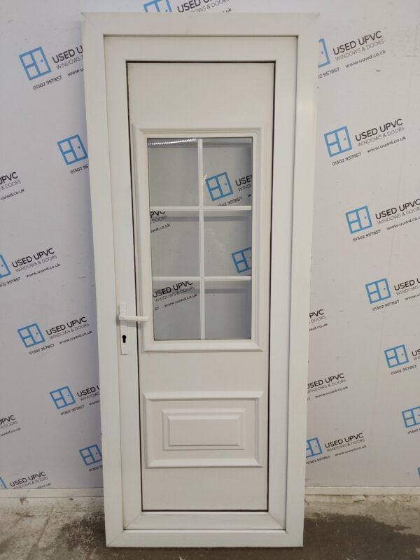 Used White Upvc Back Door 840mm x 2110mm 0458