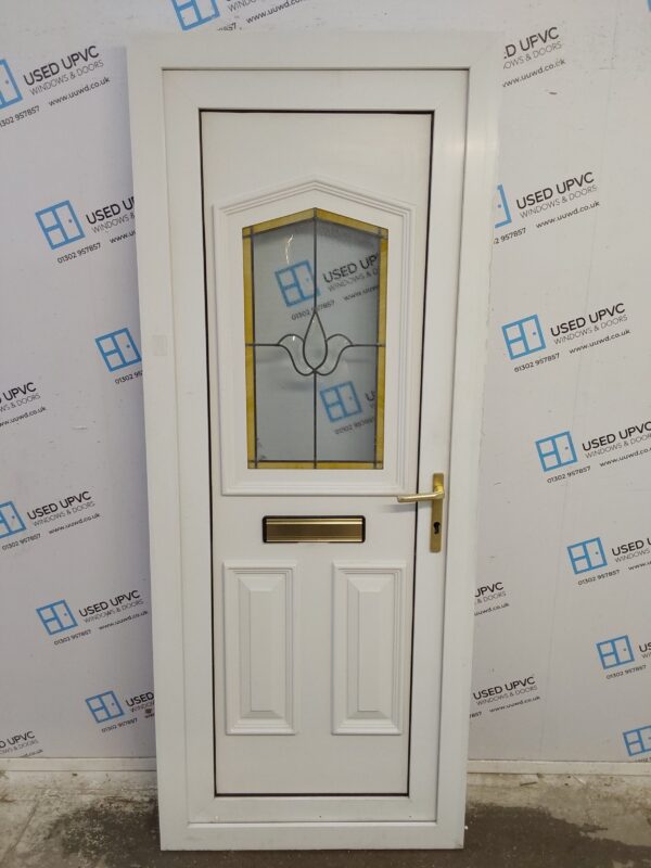 Used White Upvc Front Door 825mm x 2045mm 0453
