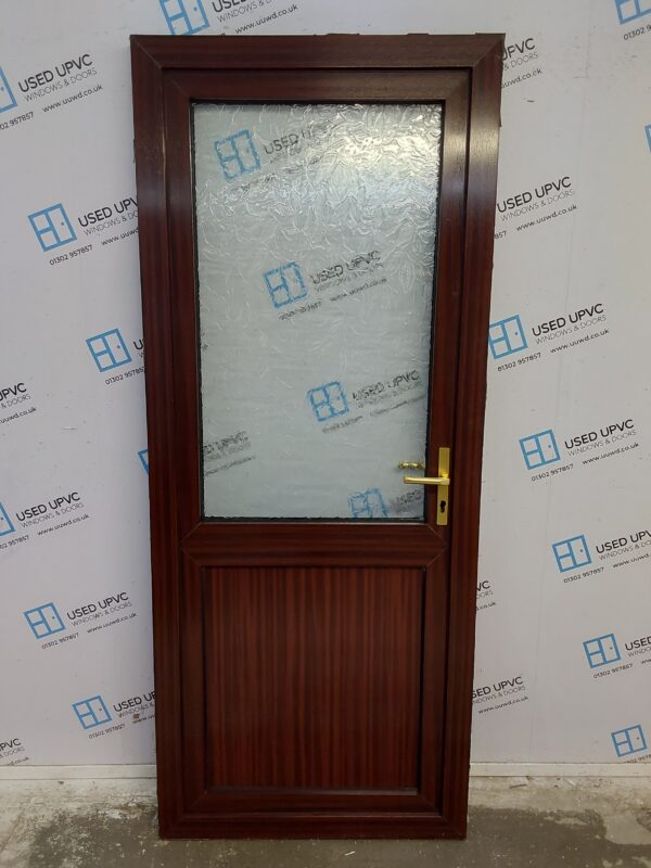 Used Woodgrain Upvc Back Door 850mm x 2055mm 0450