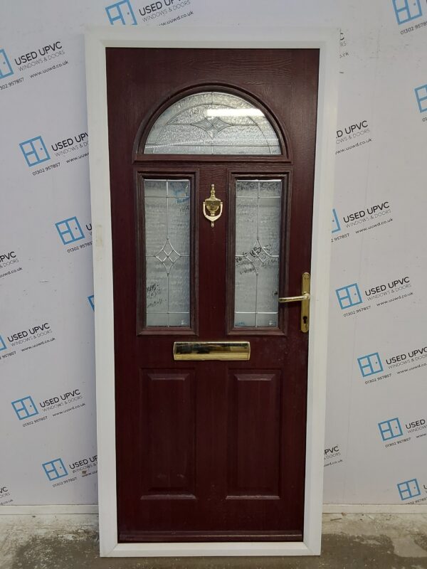 Used Brown Composite Front Door 915mm x 2070mm 0365