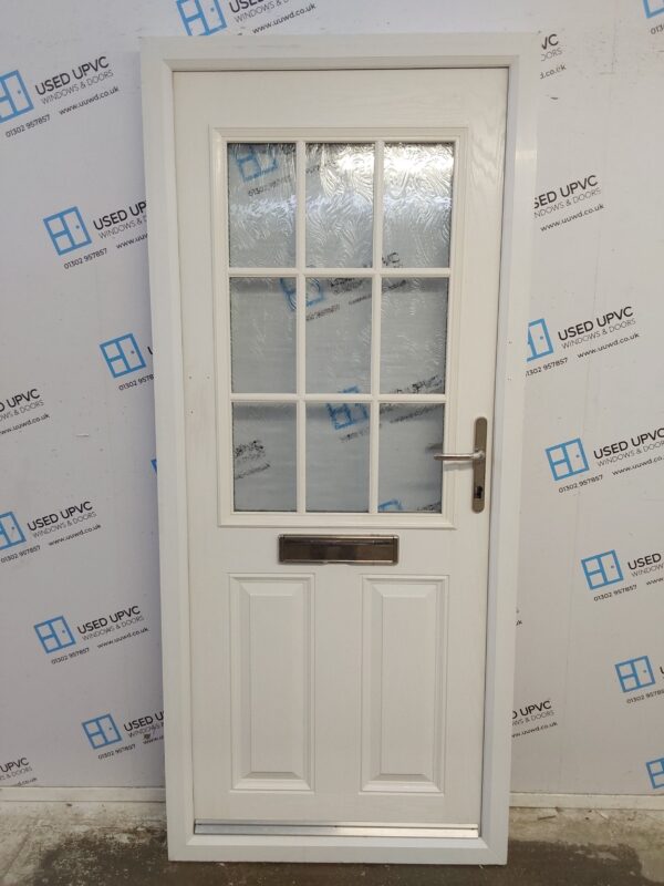 Used White Composite Front Door 900mm x 2050mm 0422