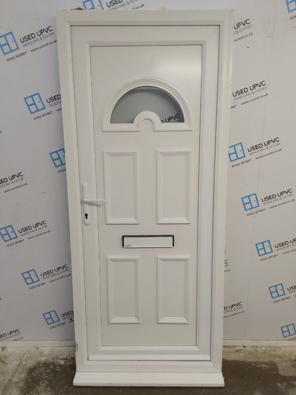 Used White Upvc Front Door 900mm x 2085mm 0125